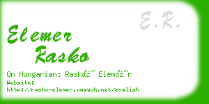 elemer rasko business card